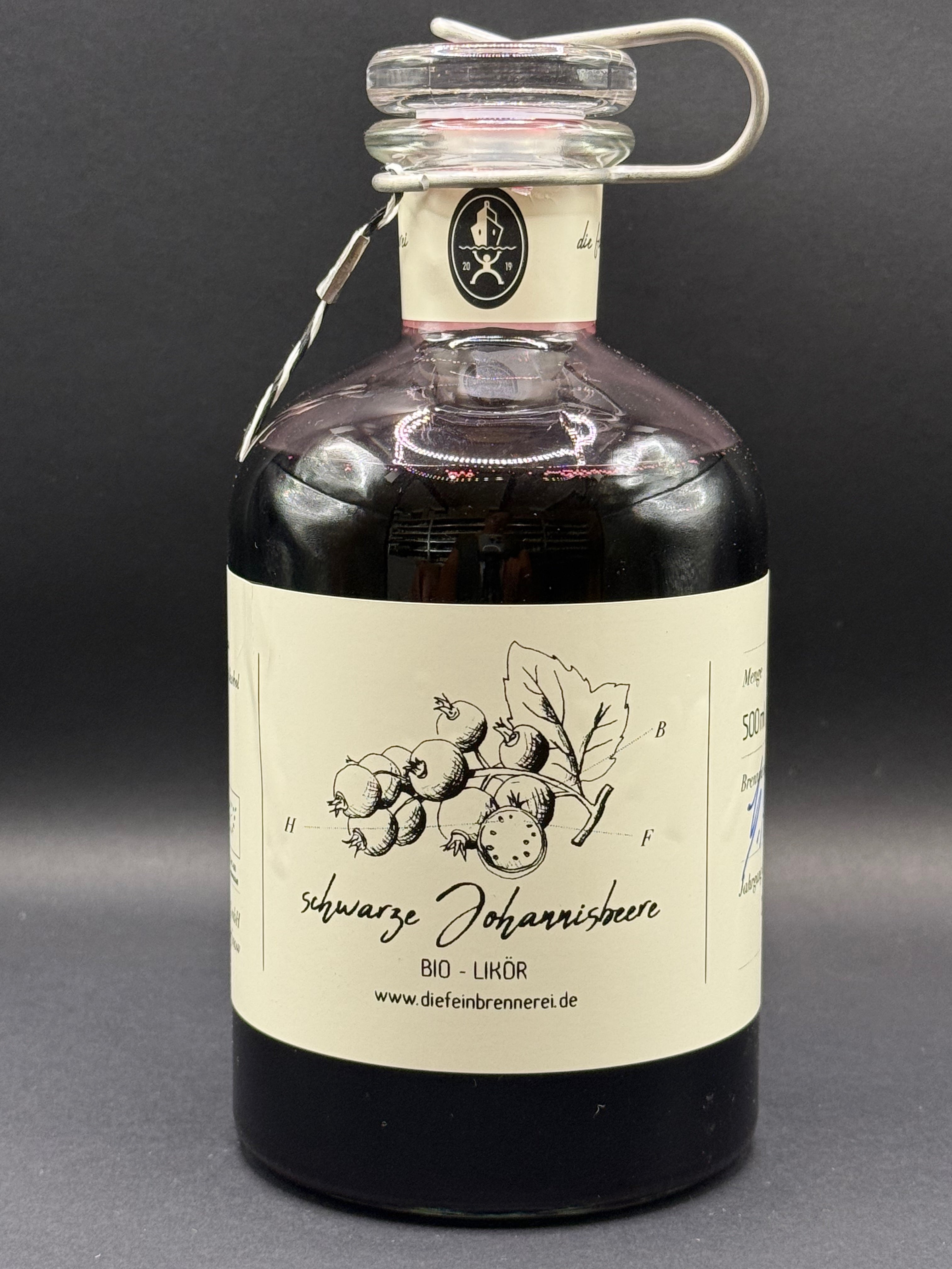 schwarze Johannisbeere  - Likör (bio zertifiziert) - 500 ml