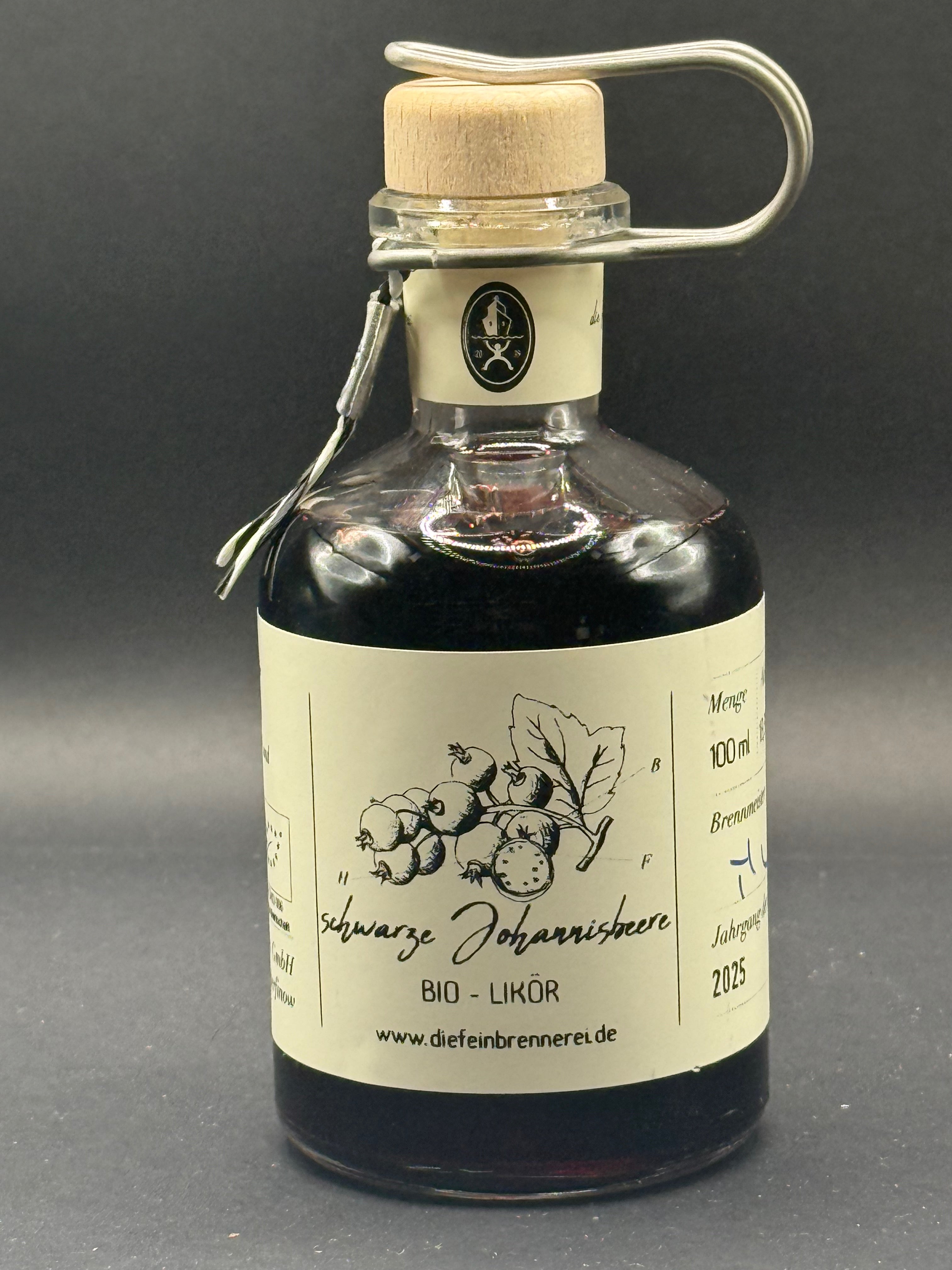 schwarze Johannisbeere  - Likör (bio zertifiziert) - 100 ml